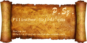 Pilischer Szilárda névjegykártya